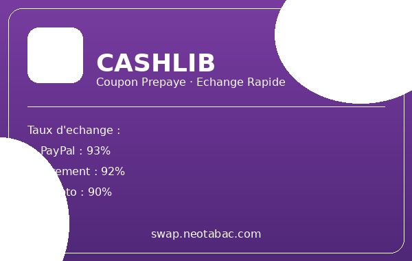 Vendre voucher Cashlib